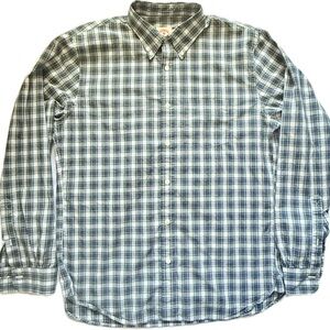 Brooks Brothers Men's Plaid Shirt - Gray and White